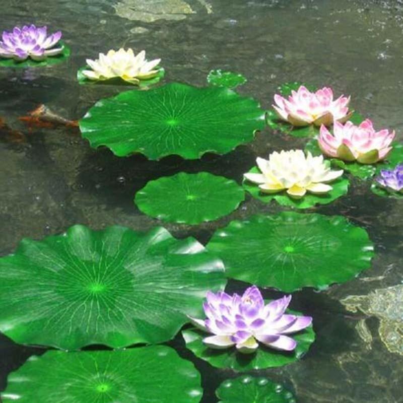 Aquarium Plant Substrate - 2026 Yapay Nilüfer Yaprakları Çiçeksiz Havuz