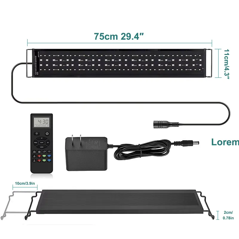 Live Plant Aquarium - SIROKA 75cm Profesyonel LED Akvaryum Lambası,