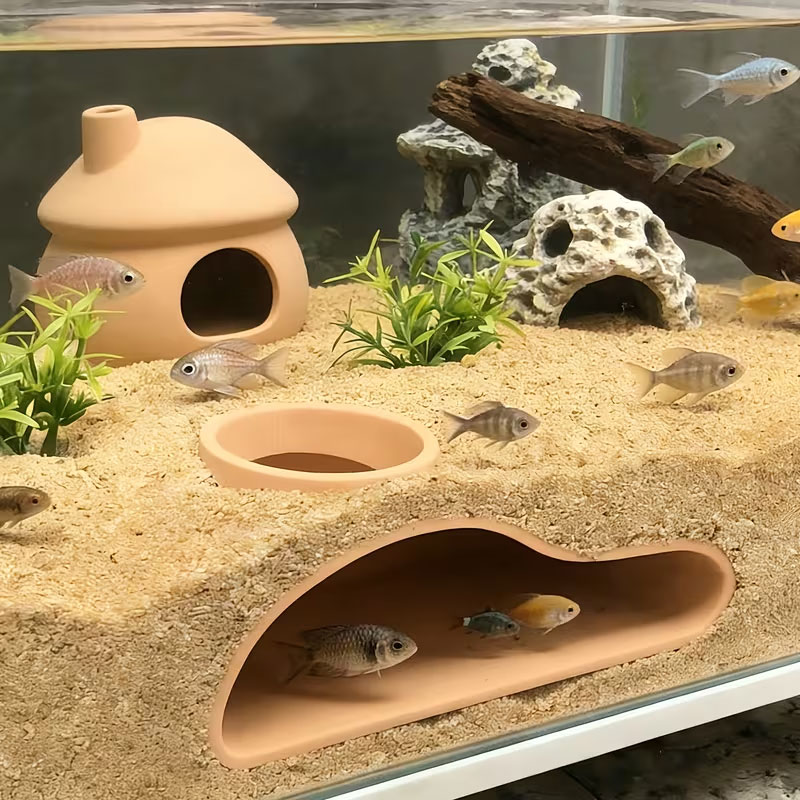 Apcarium Balık Tüneli Saklanma - Aquarium Plants Live incelemesi ve fiyatı